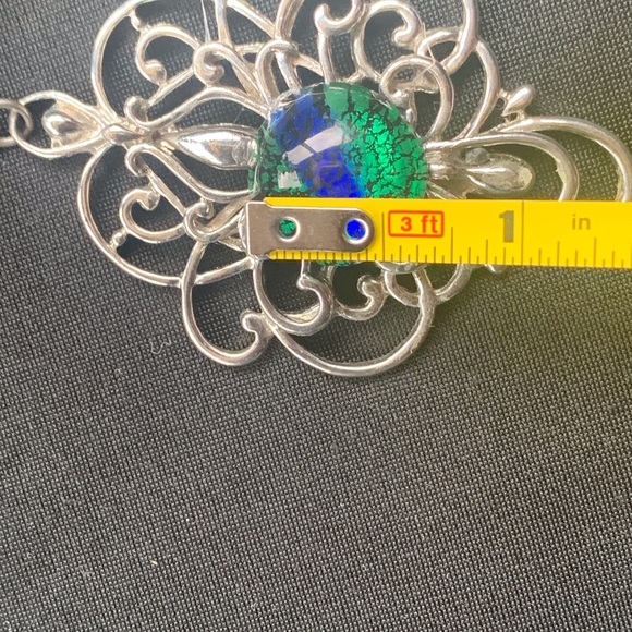 Vintage Peacock Silver Necklace - Picture 5 of 5